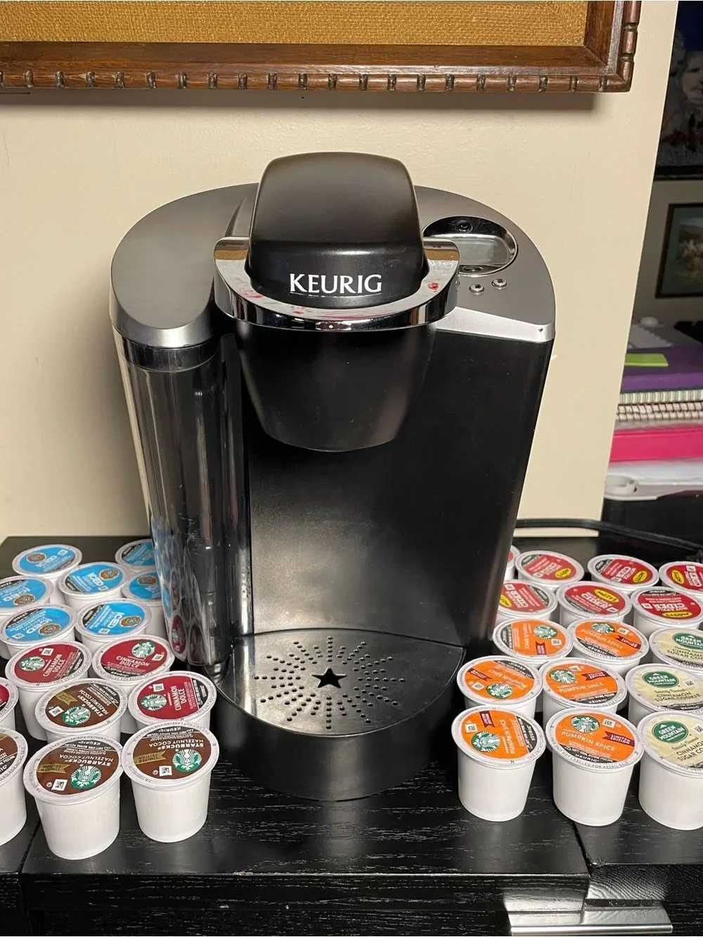 Keurig K60 Classic Digital Single-Serve Coffee Maker - Black with Silver Accents